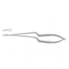 Micro Needle Holder Curved - Bayonet Shaped - Smooth Jaws Stainless Steel, 23 cm - 9"